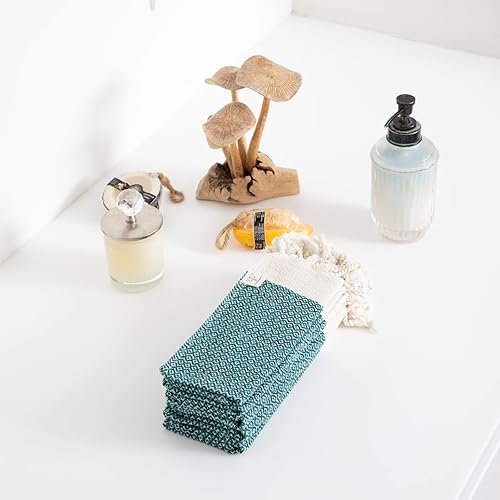 Miniatura 45 de SMYRNA TURKISH COTTON Paquete de 6 paños de baño versátiles para baño, hotel, spa, gimnasio, suaves, absorbentes, prelavadas y de secado rápido