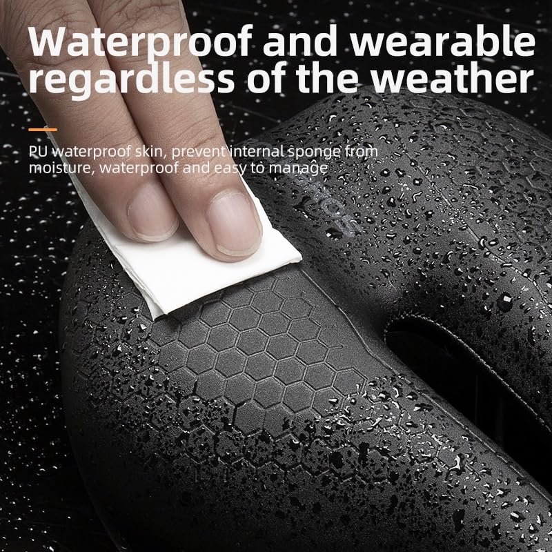 Sillin MTB Sillín de Bicicleta con absorción Impactos, Asiento Carreras, Transpirable, Hueco, Espuma Resistente a la Lluvia