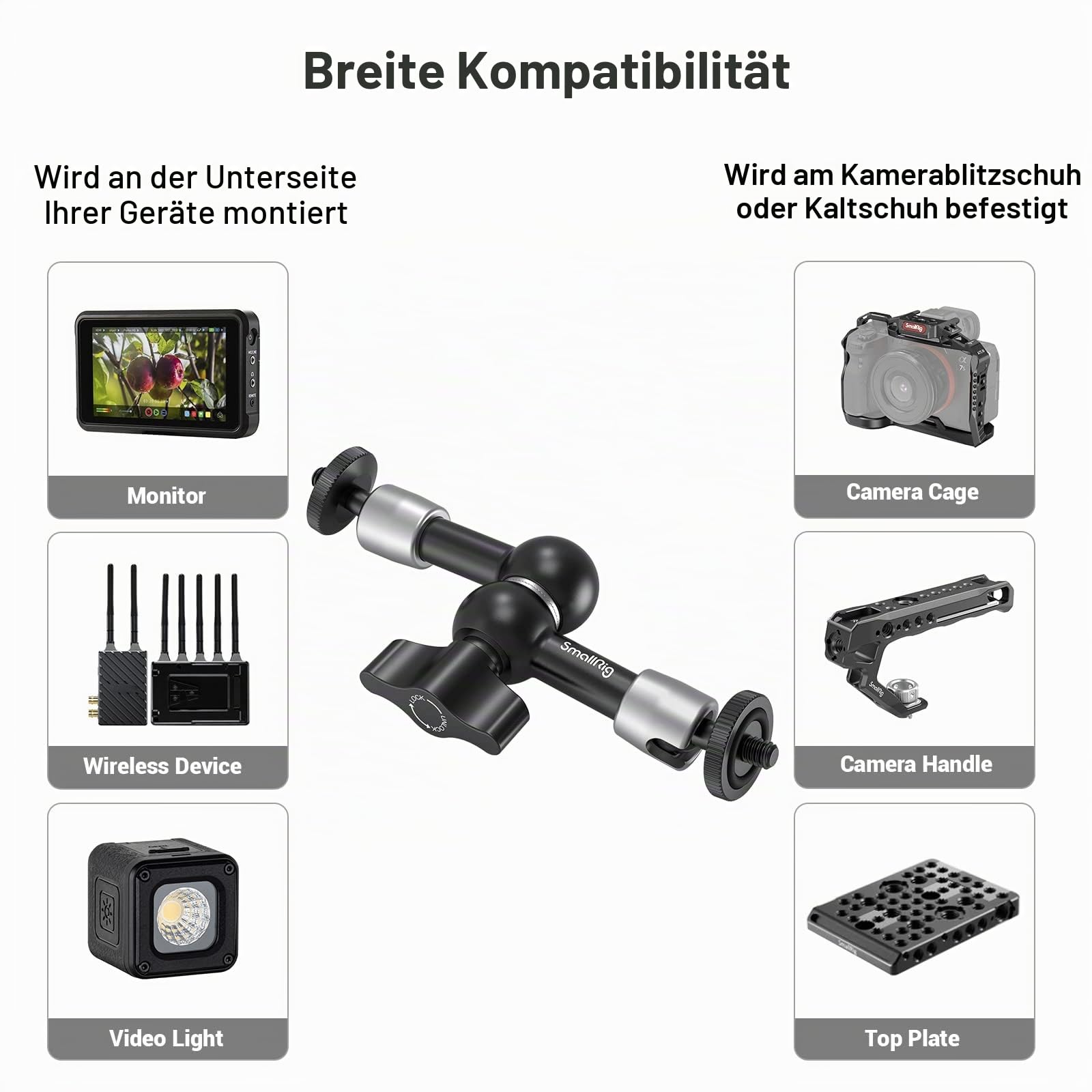 SMALLRIG Magic Arm 5,5 Zoll für Monitor EVF Videokamera Rig - 2065B