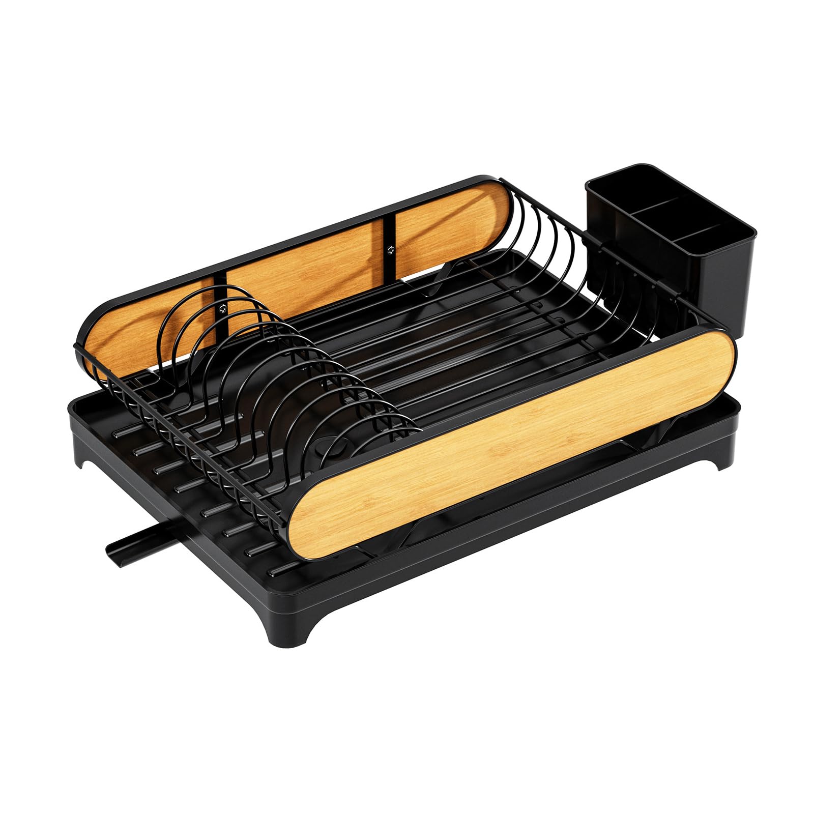 Mekalero Space Saving Drying Rack Sturdy Storage Organizers with Handling Positions and Cup Holder Kitchen Organizers