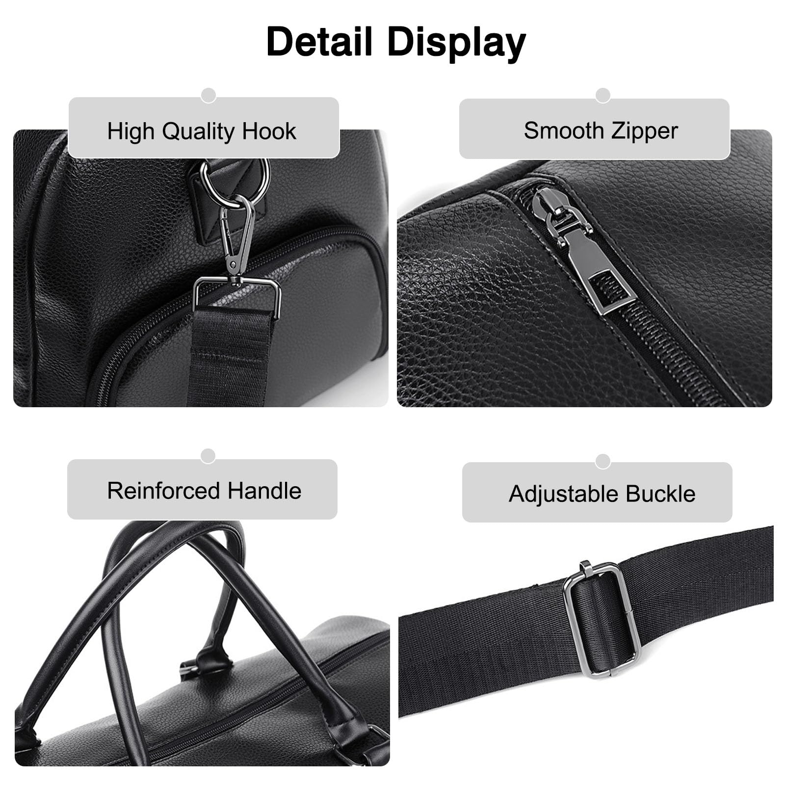 FANDARE Borsoni Donna Uomo Borsone da Viaggio Bagaglio a Mano Borsone da Cabinada Viaggio con Scomparto per le Scarpe Borsa Sportiva Borsone da Palestra Borsa da Weekend Impermeabile Pelle Tote Bag
