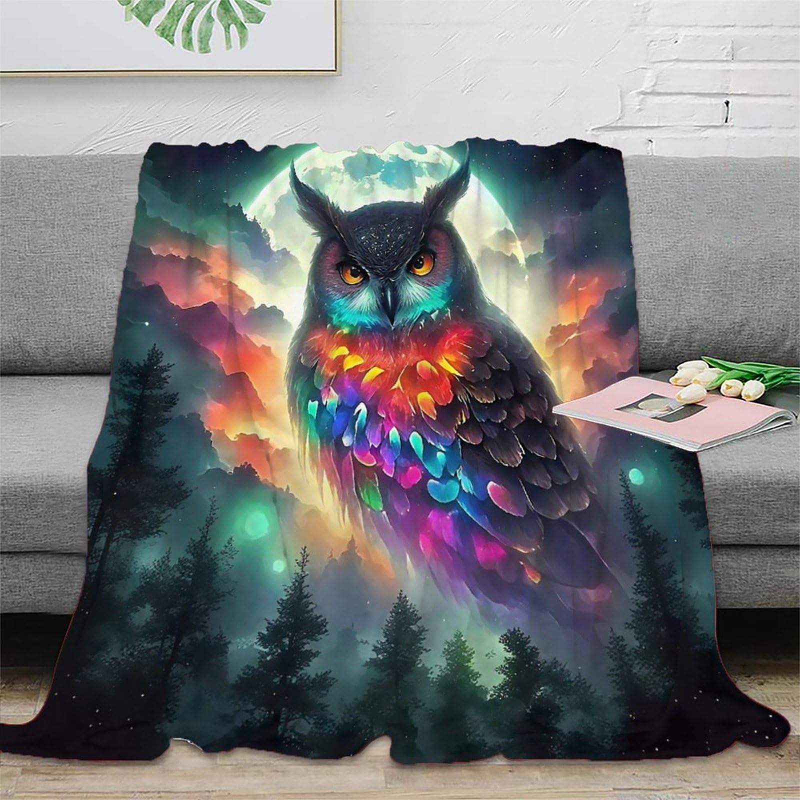 Couverture douillette en peluche microfibre 180x200cm pour lit et canapé