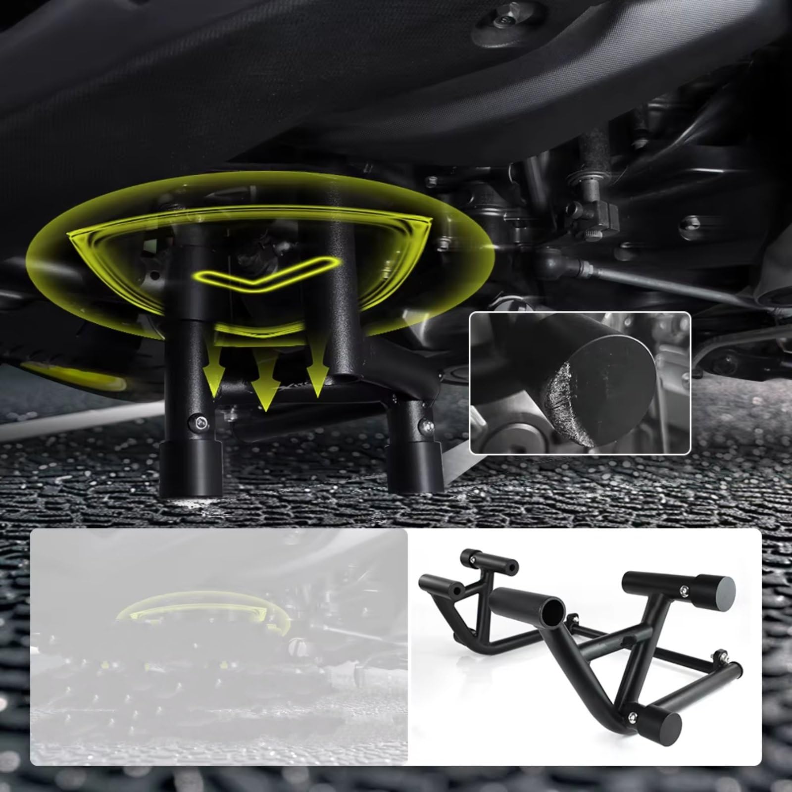 Barra Protección Lateral Compatible Con Yamaha Para XSR700 2015-2024 Protector Marco Parachoques Jaula Acrobacias Motocicleta Barra Choque Protección Carretera Motor