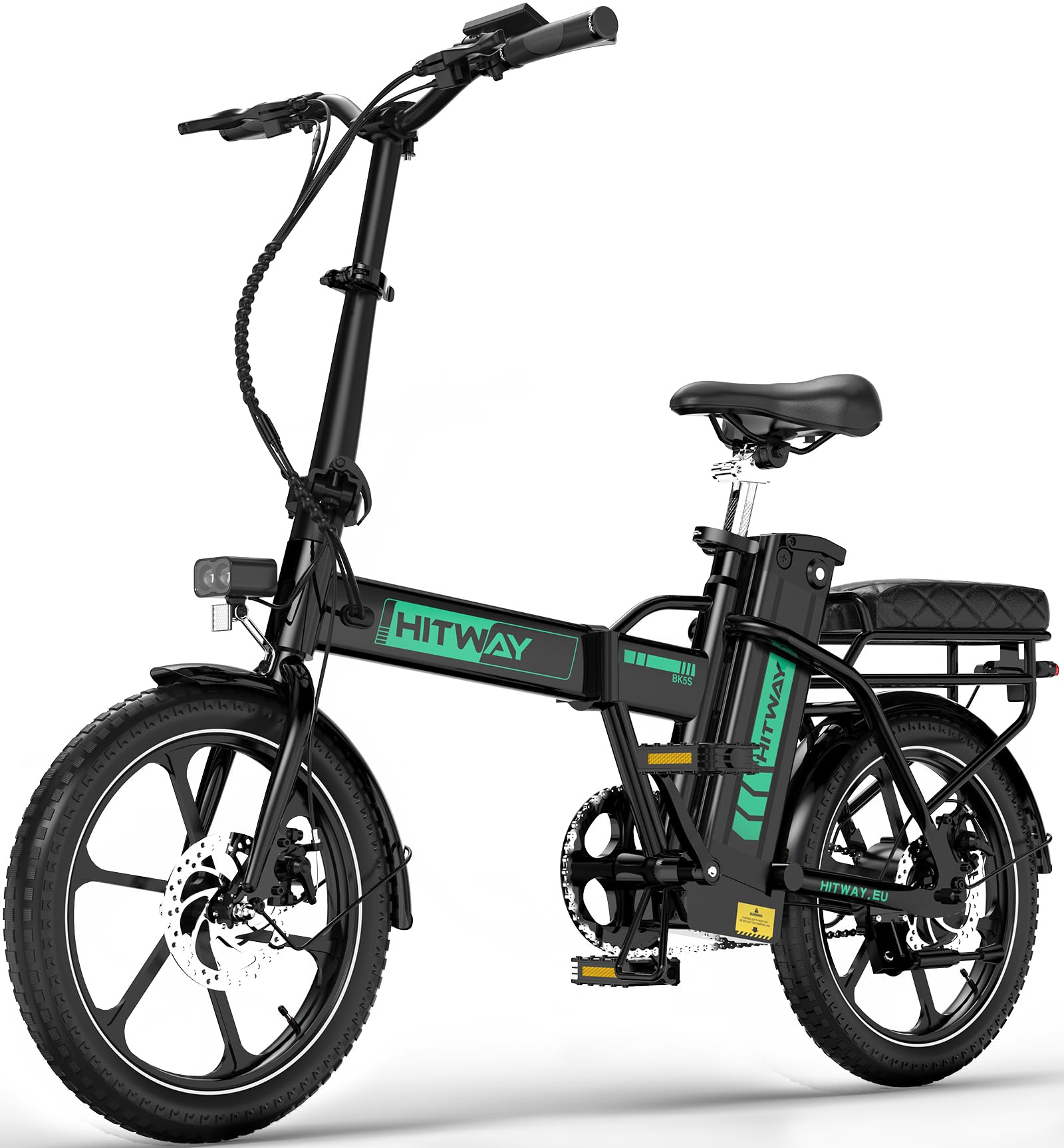 HITWAY Bicicleta Eléctrica Plegable 16", 36V 13Ah Batería Extraíble EBike