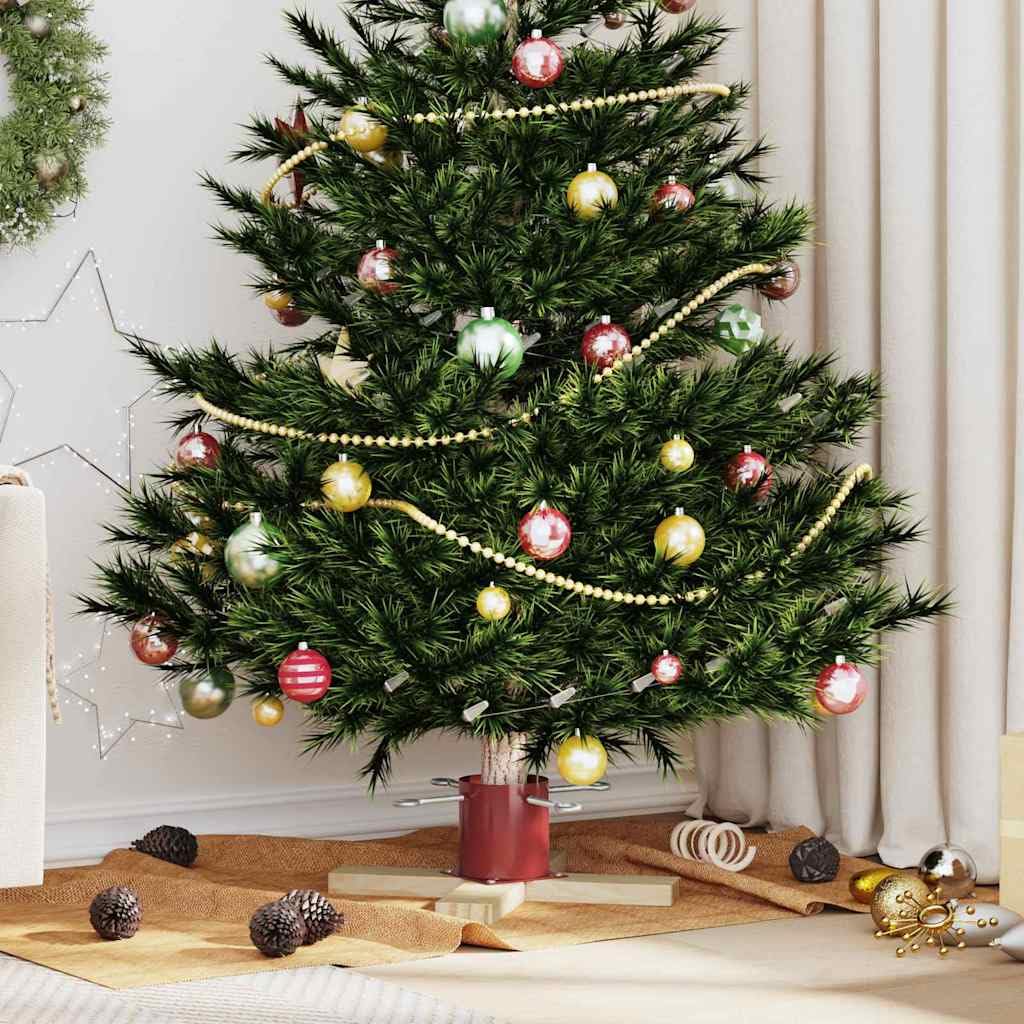 Soporte Arbol Navidad Pino Macizo 1.73 Rojo