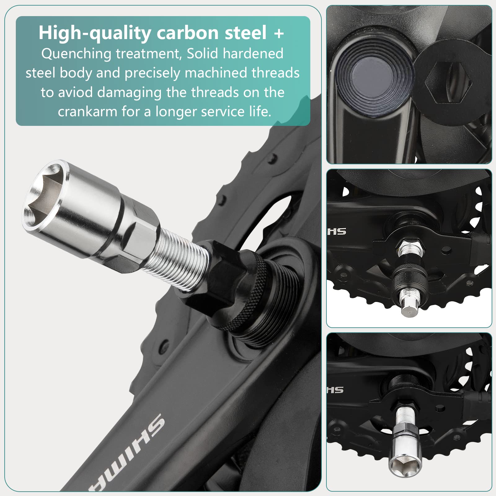 Outil Réparation Vélo Extracteur Manivelle Vélo Universel - Kit Démontage Pédalier - Métal Haute Qualité Kit Réparation Vélo Outil Réparation Vélo Extracteur Manivelle Vélo Universel - Kit Démontage Pédalier - Métal Haute Qualité Kit Réparation Vélo