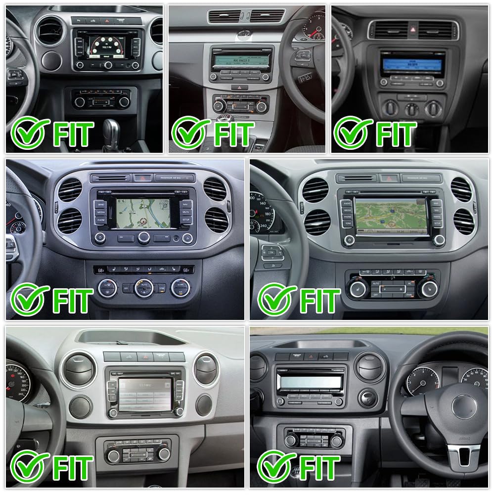 4+64G Android 14 Autoradio Multimédia avec sans Fil CarPlay Android Auto pour Volkswagen VW T5 Caravelle 2010-2015, 9 pouces écran Tactile Radio Stéréo avec navigation GPS SWC Mirror Link FM RDS Wi-Fi
