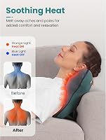 BOB AND BRAD EZBack Elektromos Hátmasszírozó Fűtéssel, Shiatsu 3D Gyúró Nyak Masszázsgép, Izomfájdalom Enyhítő Párna Hátra Nyakra Lábra 3