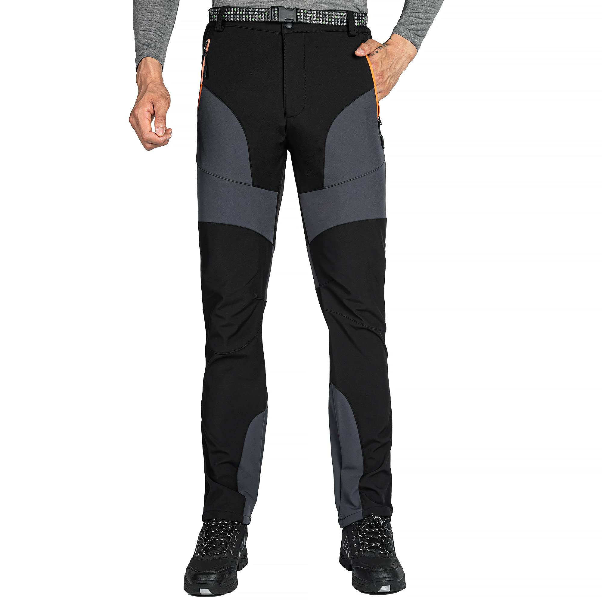 Herren Gefüttert Outdoorhose wasserdicht Winddicht atmungsaktiv warm Abriebfest Softshellhose Berghose Funktionshose Trekkinghose Wanderhose Winterhose Herbst Winter