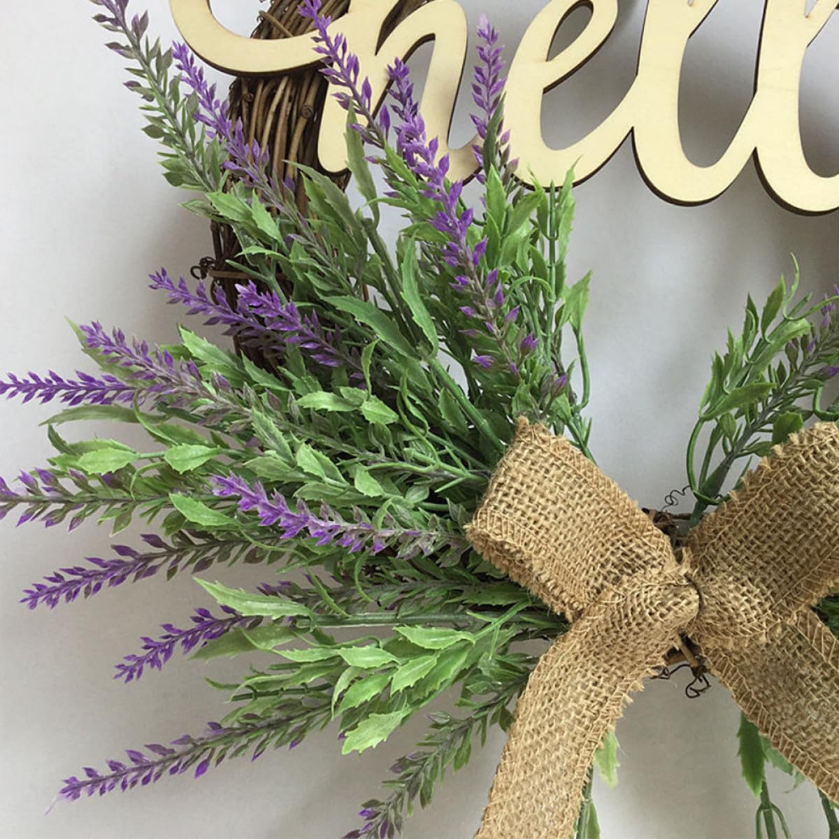 Baluue Künstliche Lavendelgirlande 35,5cm Violett Langlebige Dekogirlande für Haustür Wand und Hochzeit Wetterfest Haushaltssichere Wohnraumdekoration Zufällige Farbe