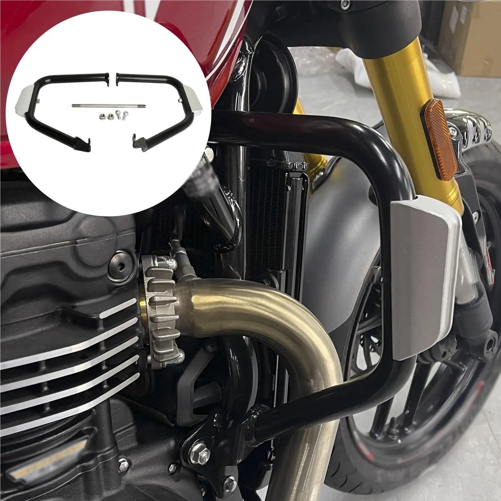 Paraurti per Moto Kit paraurti motore moto, kit telaio protettivo facile da installare, adatto per Scrambler 400x 2024 Speed ​​400 Protezione Motore Paraurti