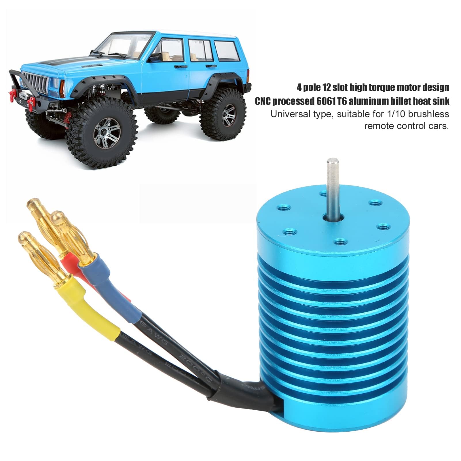 Bezszczotkowy Silnik RC Car 4370KV z Zestawem Kombi 60A ESC dla Wodoodpornego Silnika 1/10 RC Car Upgrade