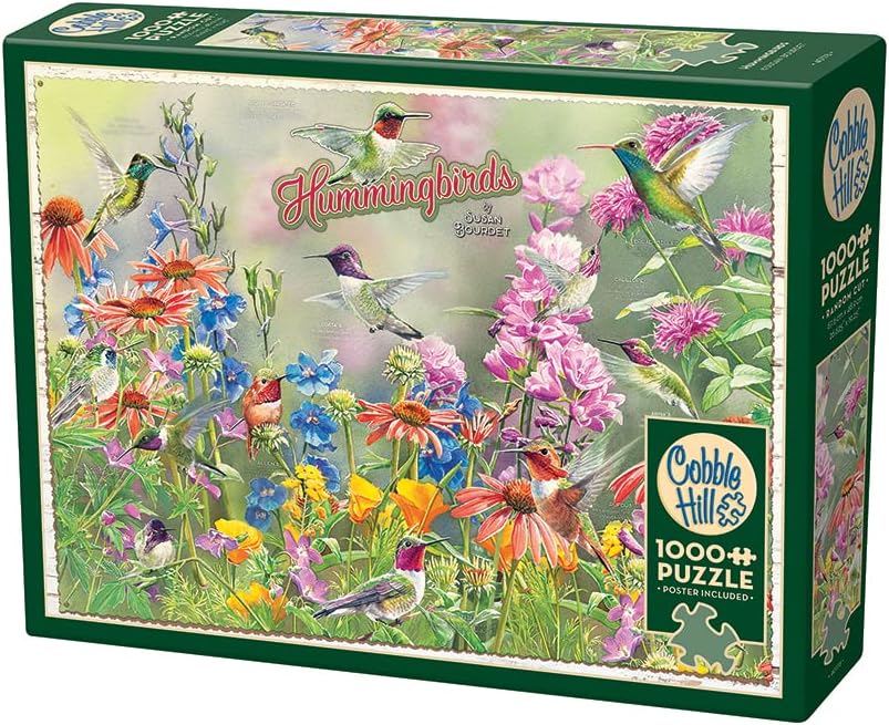 Cobble Hill 1000 Piece Puzzle - Hummingbirds - Sample Poster Included