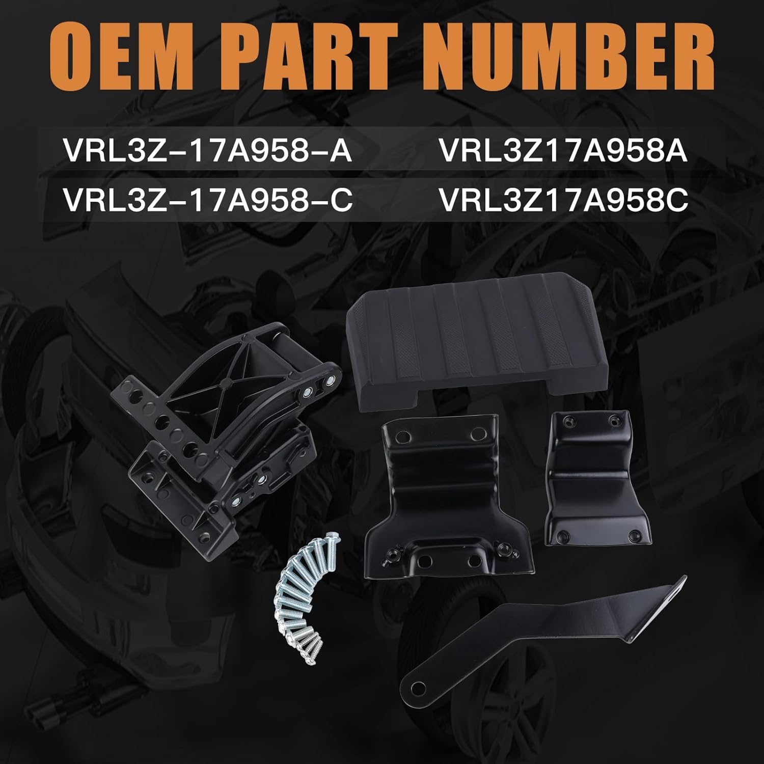 VRL3Z-17A958-A Rear Bed Step Tailgate Bedstep Compatible with 2024 2025 F150 Swing Tailgate Center Door Replace VRL3Z-17A958-C, VRL3Z17A958A, VRL3Z17A958C