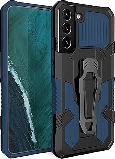 Compatible with Samsung Galaxy S21 Plus Case, Military Grade Armor Case with Metal Belt Clip Built-in Kickstand Dual Layer Full Body Case for Galaxy S21 Plus