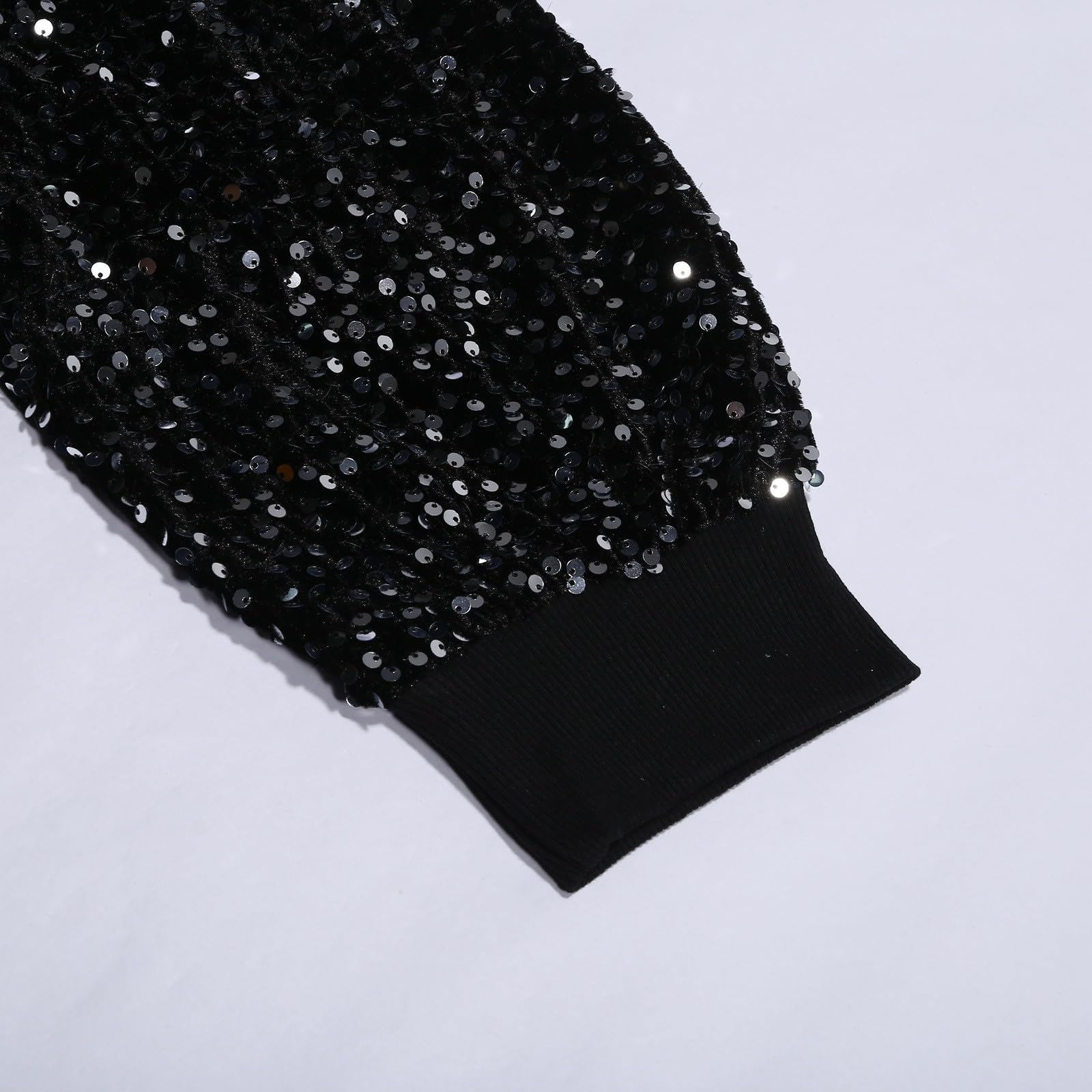 Generico Pantaloni con Paillettes Donna Elegante Pantalone A Vita Alta Pantaloncini Streetwear Extra Lunghi Zampa Brillanti Completo Curvy Larghi Culotte Casual Gamba
