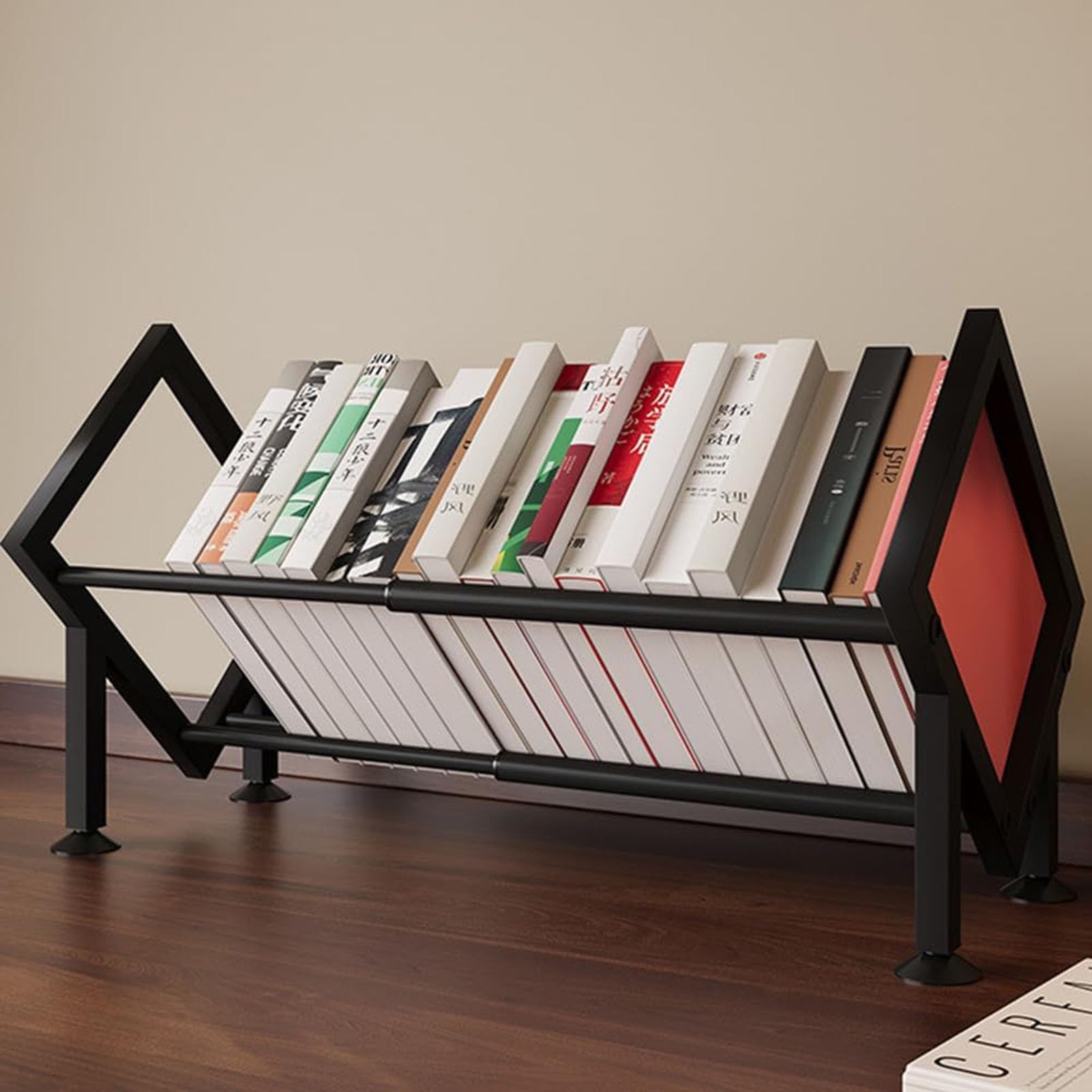 Libreria Inclinabile Espandibile, Organizer Da Scrivania Espandibile, Libreria Da Scrivania In Metallo Per Piccoli Spazi, Organizer Da Scrivanias Per Esporre CD/riviste/libri(Black)