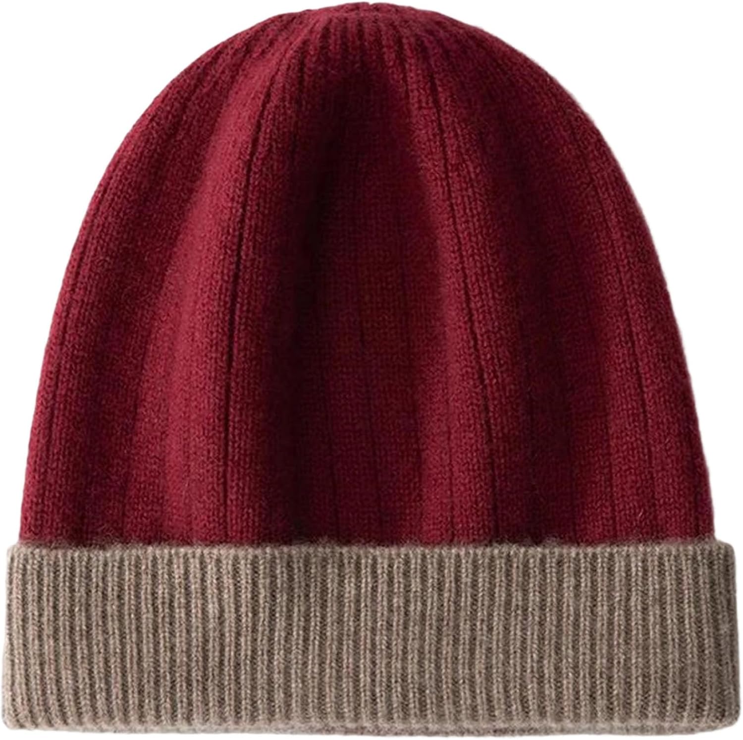 Women's Lightweight Warm Casual Slouchy Beanie Men's Soft Cozy Color Block Stretchy Knit Hat for Cold Weather