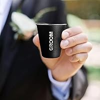 Vista 7 de PartyGifts&beyond 7 vasos de chupito para despedida de soltero de 2 onzas de acero inoxidable para padrinos de boda