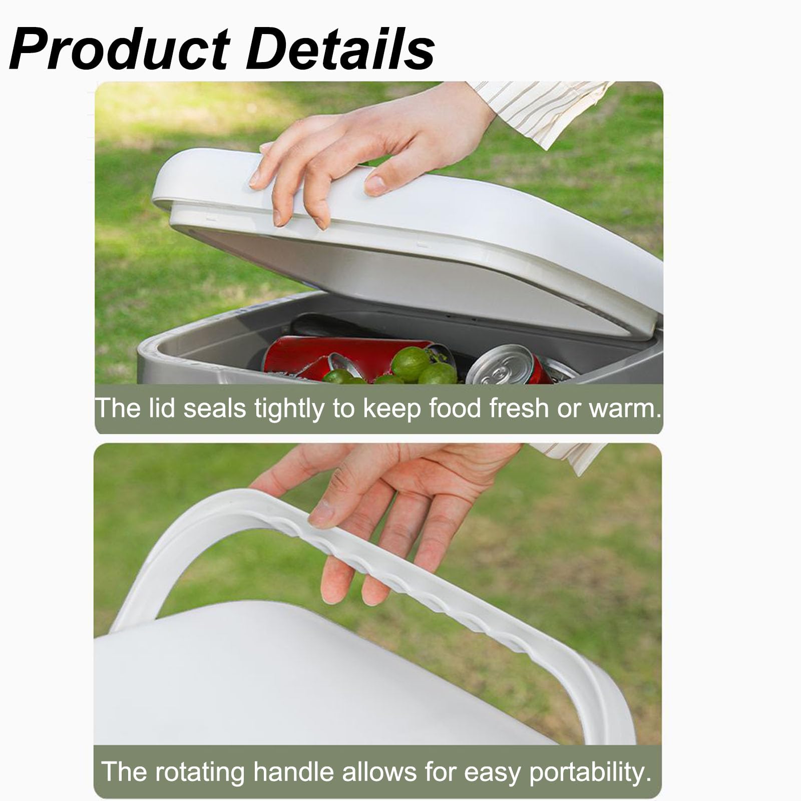 5L Cool Box, Contenitore Termico, Frigo Portatile, Thermobox, Scatola Termica per il Trasporto di Alimenti, Freddo Per Picnic Auto Spiaggia Viaggio Pasti All Aperto,7.5*10.2*6 in(Color:Verde)