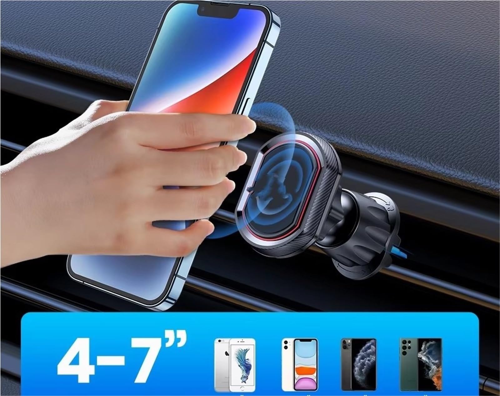 para iPhone 14 13 12 Universal Soporte Magnético Automóvil Soporte Magnético Teléfono Móvil GPS Automóvil Soporte Móvil Coche