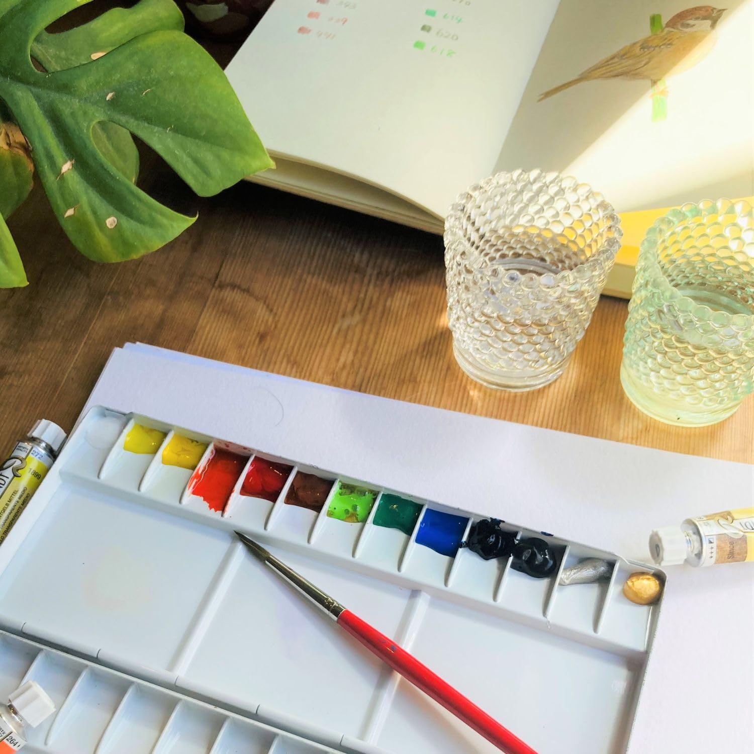 Tarens 442072 Palette d'aquarelles en Aluminium, 39 Couleurs