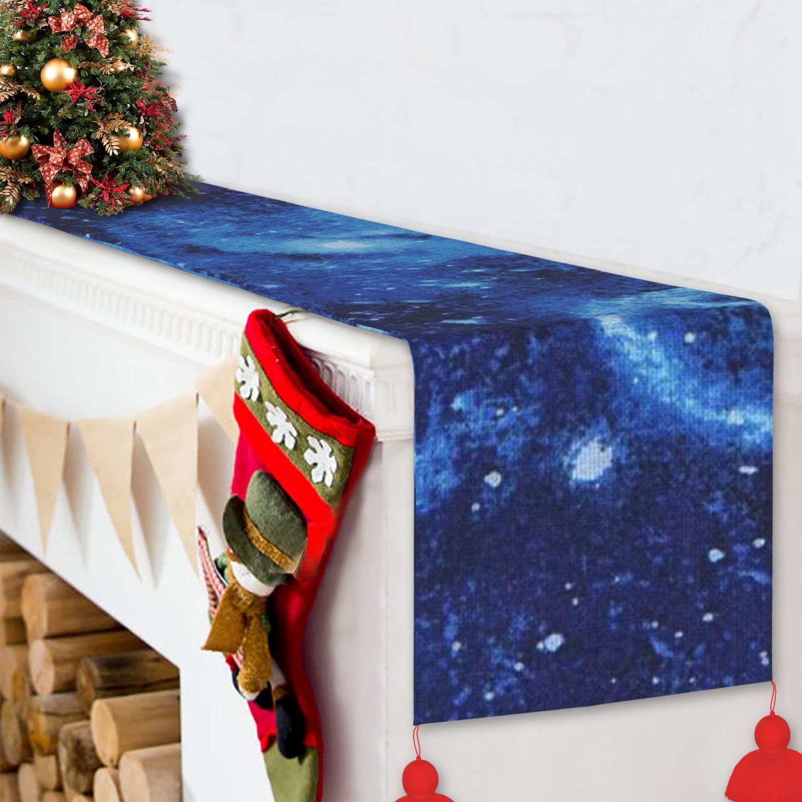 Mindsoft Tischläufer Galaxy-Design – 35x274 Cm, 6 Stück, Wasserdicht, Für Partys