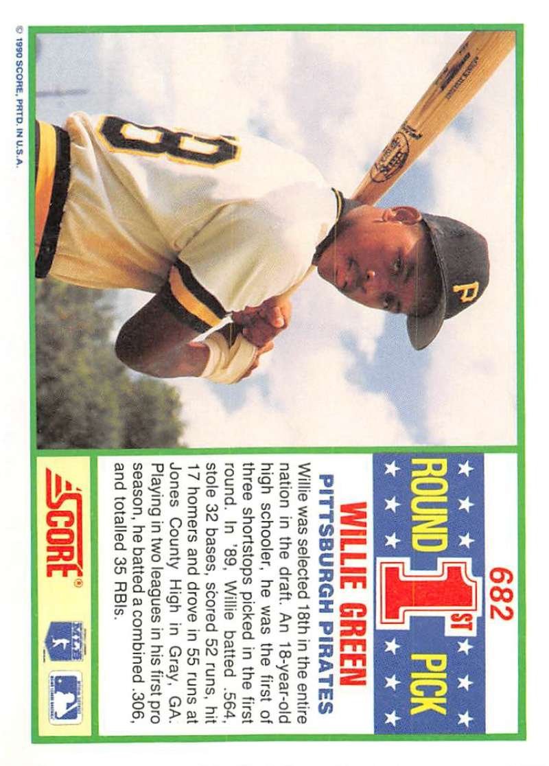 Amazon.com: 1990 Score #682 Willie Greene RC Rookie Pittsburgh