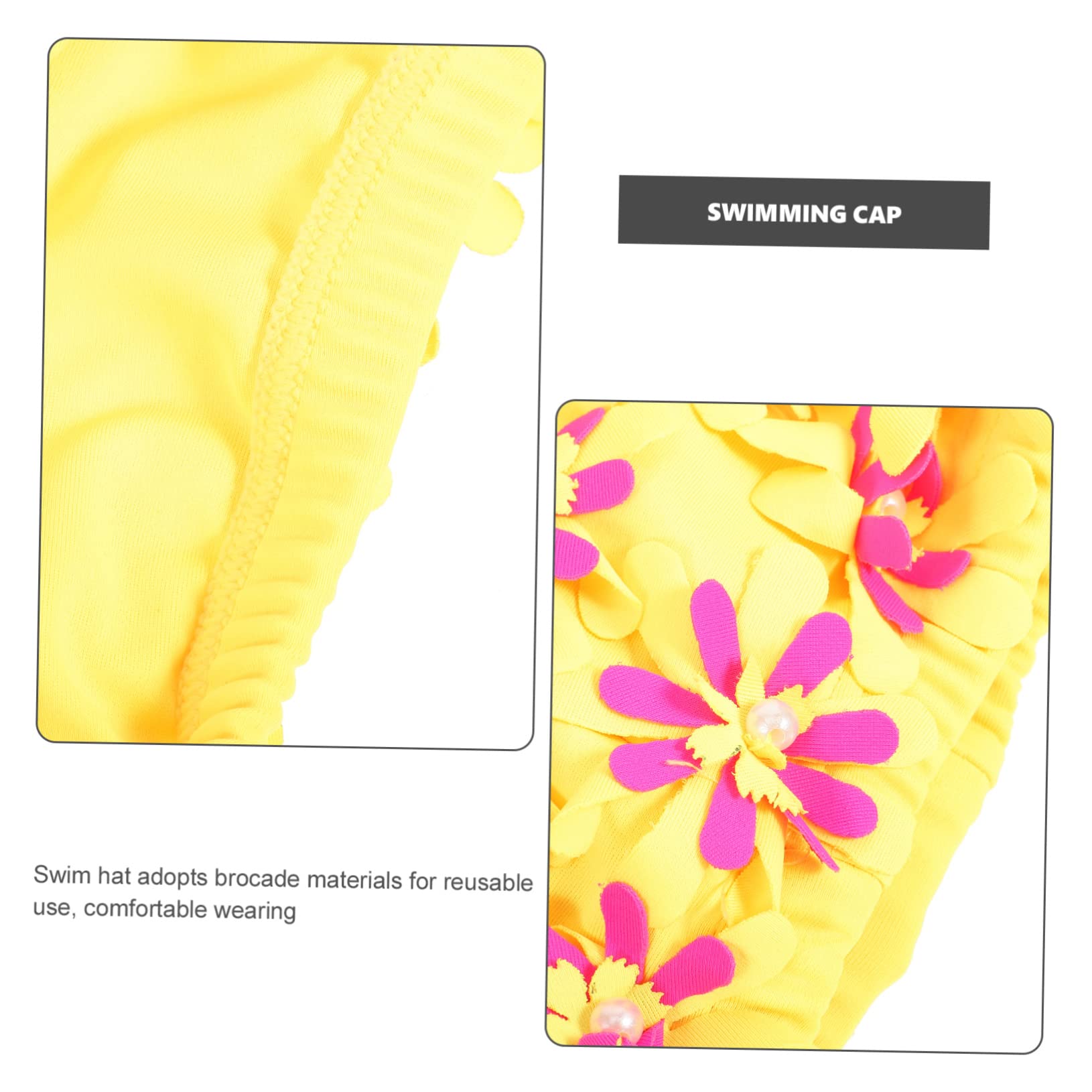 Sosoport Lot De 2 Bonnets De Bain À Fleurs pour Adultes Confortables