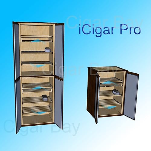 Miniatura 3 de Le Veil iCigar Pro - Sistema de humidificador electrónico de cigarros para gabinete humidor de madera (tanques dobles enlazados)