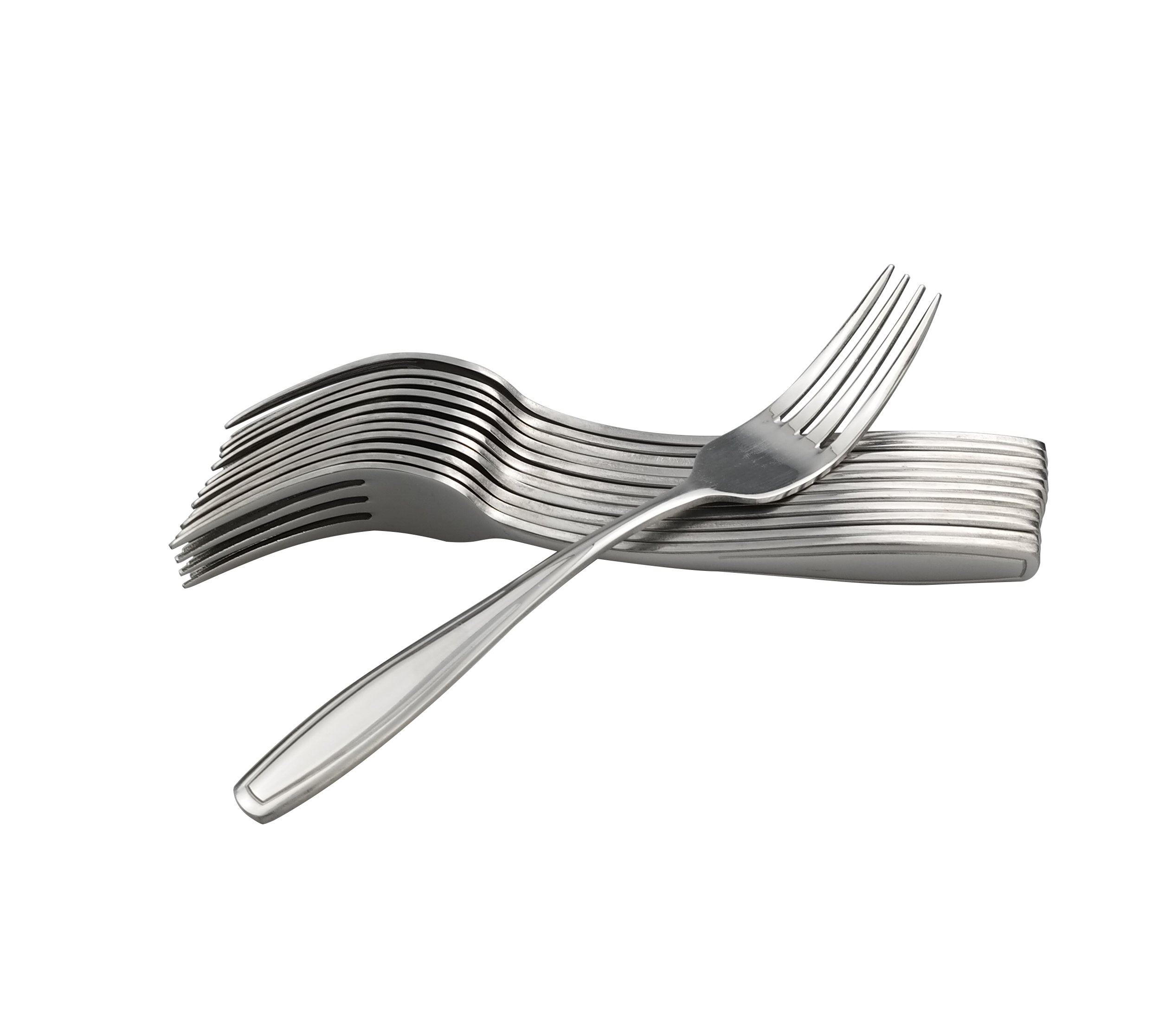 Set de couverts en acier inoxydable Salad Forks-12 Silver