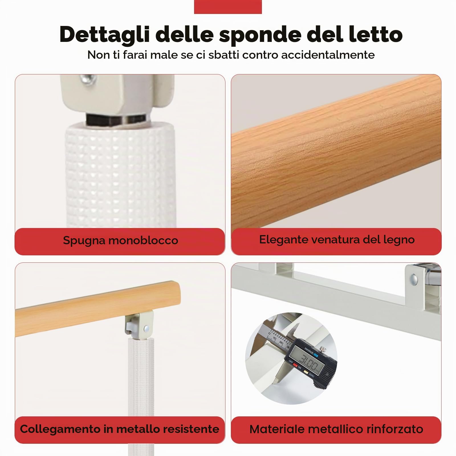 Sponda letto anziani anticaduta,sponde letto anticaduta pieghevoli,Sponda letto bambini,protezioni laterali,sponda letto matrimoniale Adatto per casa e ospedale