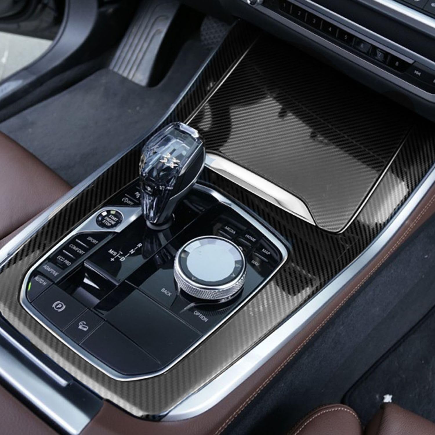 Amazon | カーセンターコンソールギヤシフトパネルフレームカバーBMW