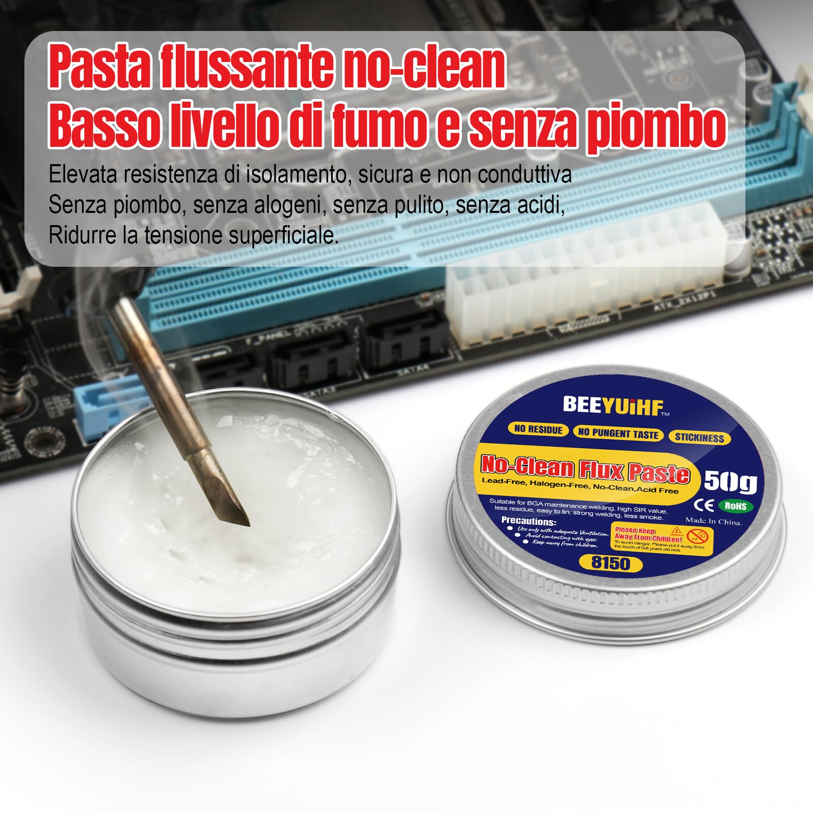 Paste per saldatura,Flussanti e paste per saldatura,senza piombo flussante saldatura,elevata purezza colofonia flussanti,per la saldatura (1.76oz/50g)
