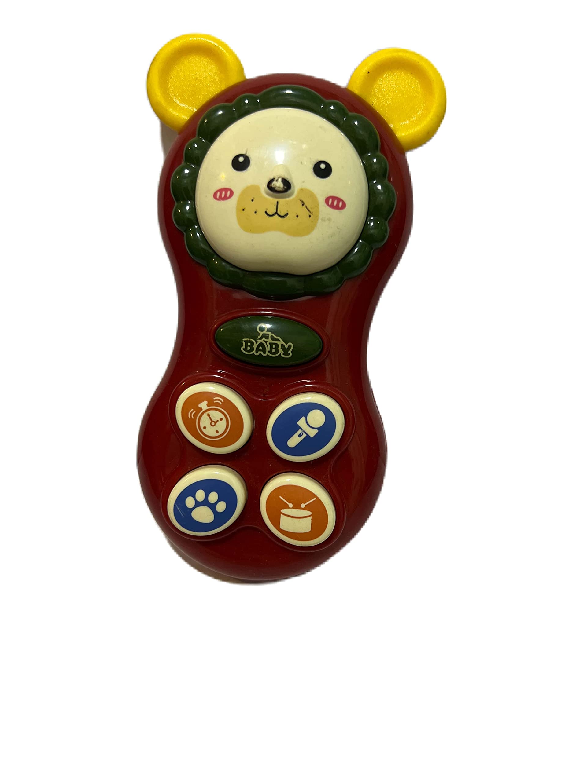PLUSPOINT Baby Phone Toy for 1 2 3 Year Old with Light,Music Phone Toy for Baby 6-36 Months Toddler Kids Educational Phone Call & Chat Learning Play Phone Toy for Role-Play Fun(Cute Phone),Multicolor 4