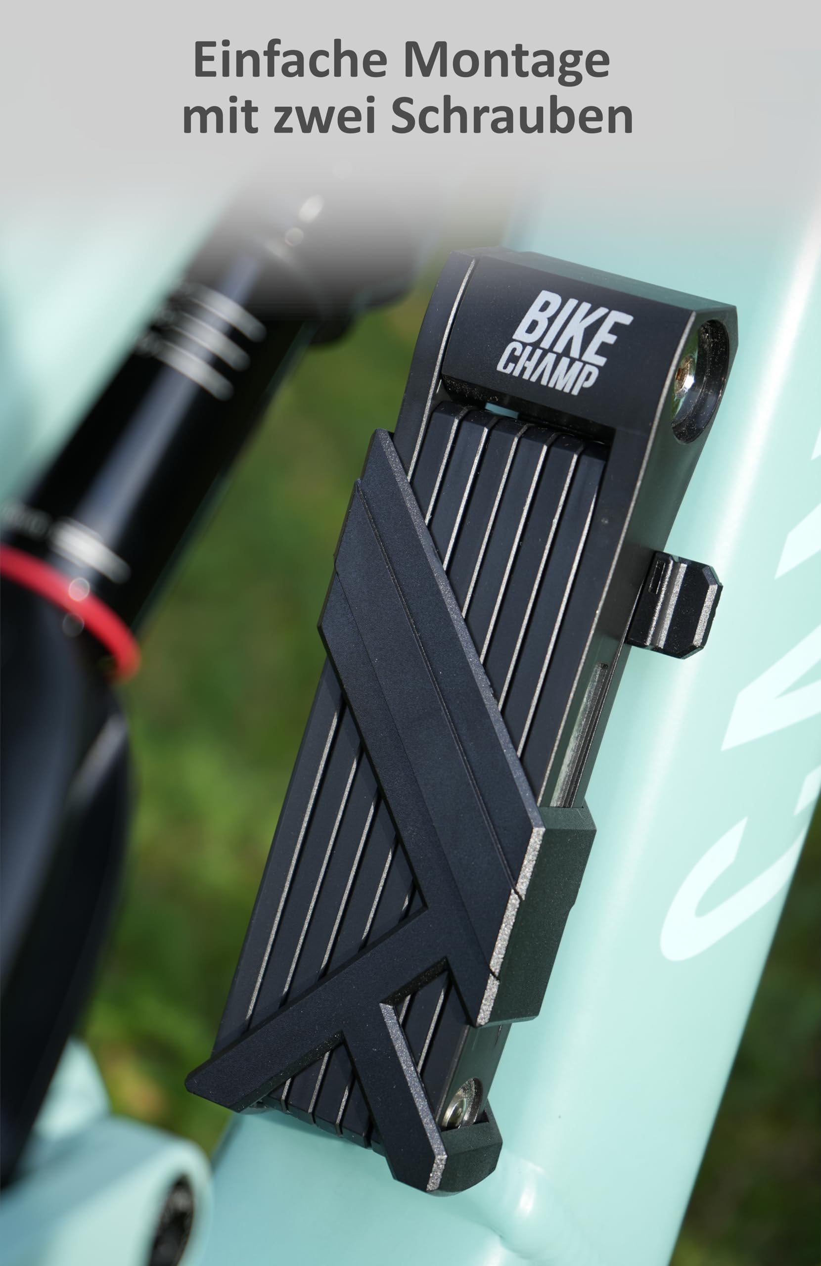 Antivol de vélo en acier | Protection antivol sûre | Antivol pliable extra léger de 100 cm de long avec support | Antivol pour vélo, vélo électrique, VTT, moto, scooter
