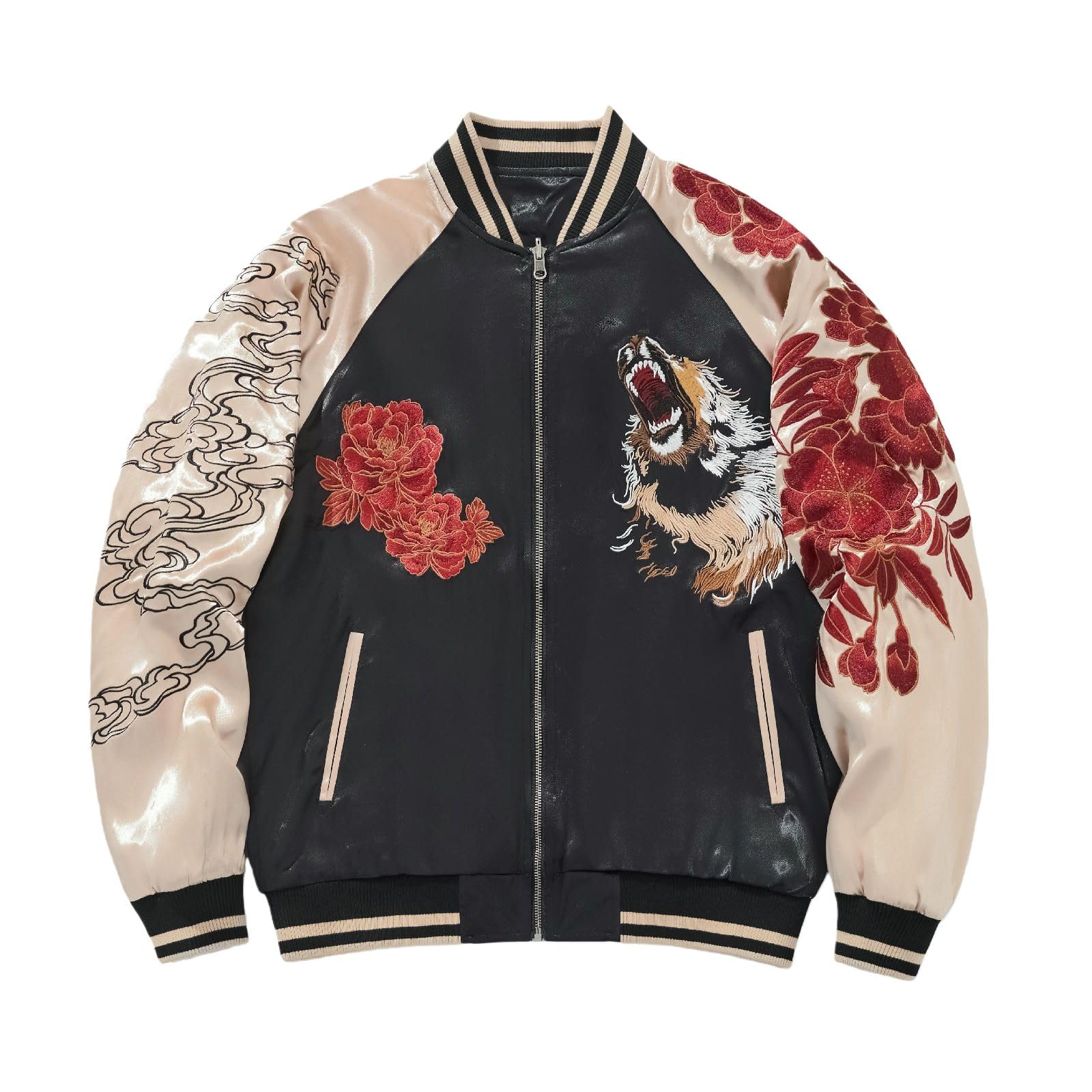 Chaqueta de béisbol bordada estilo callejero chino para hombre con aspecto casual de moda