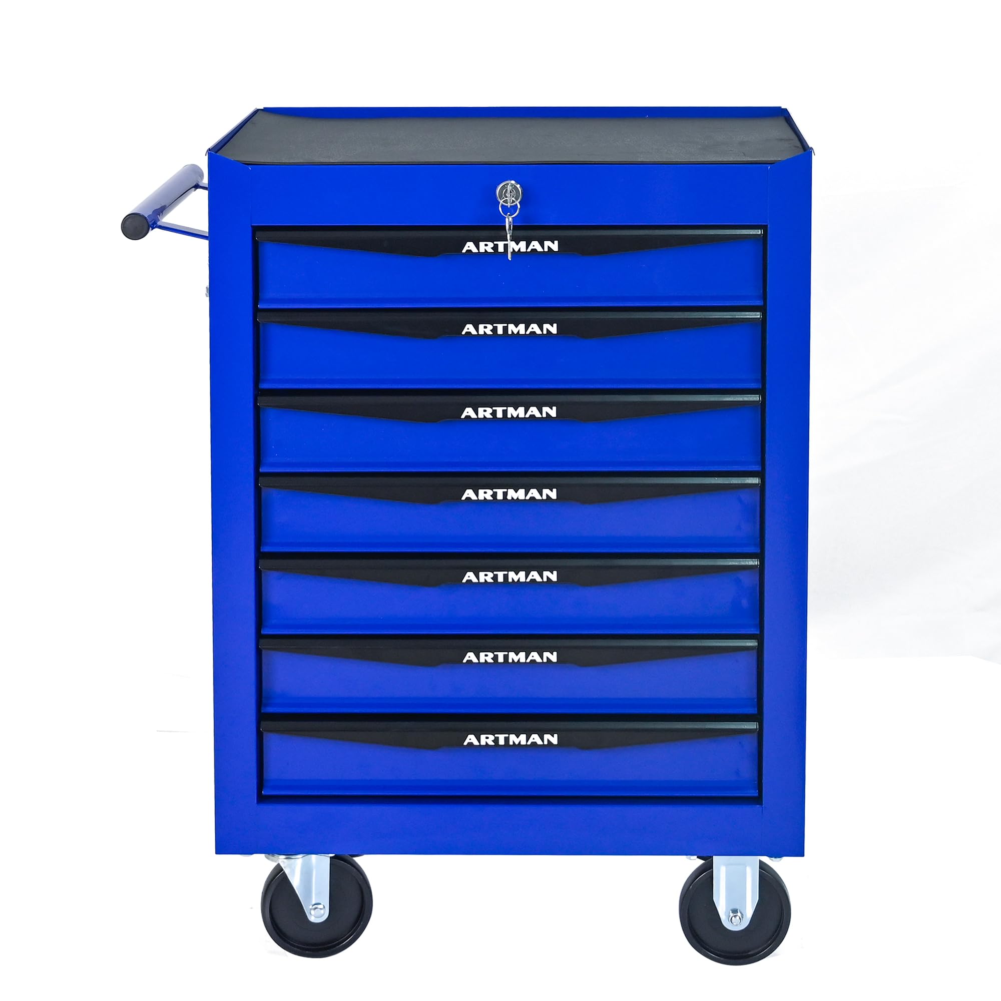 Carrello portautensili con 7 cassetti, con cuscinetti a sfera, in acciaio