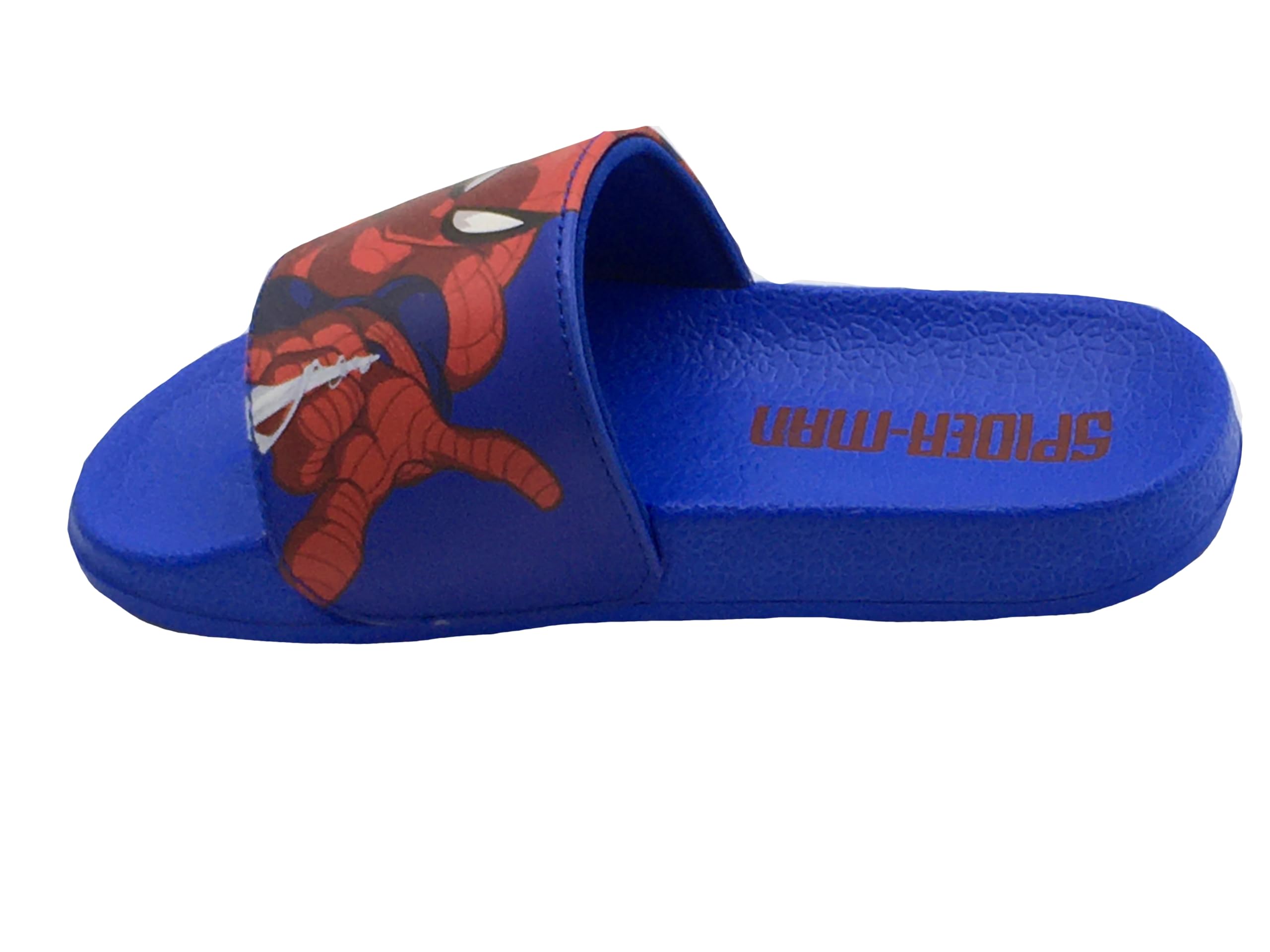 Marvel Spider-Man, Garçons, Filles Enfants Spiderman Piscine Sliders, Tongs, Sandales de Plage, Bleu, Taille 26-34 EU