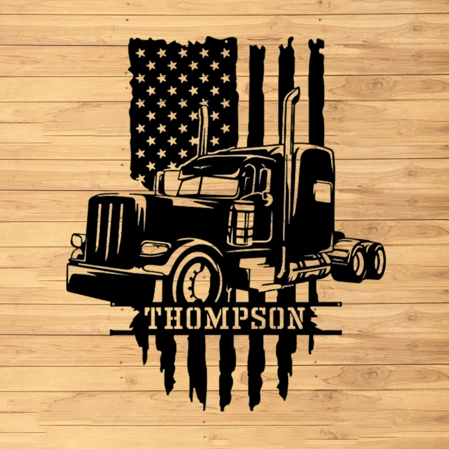 Custom Truck Metal Wall Sign Personalized Truck Metal