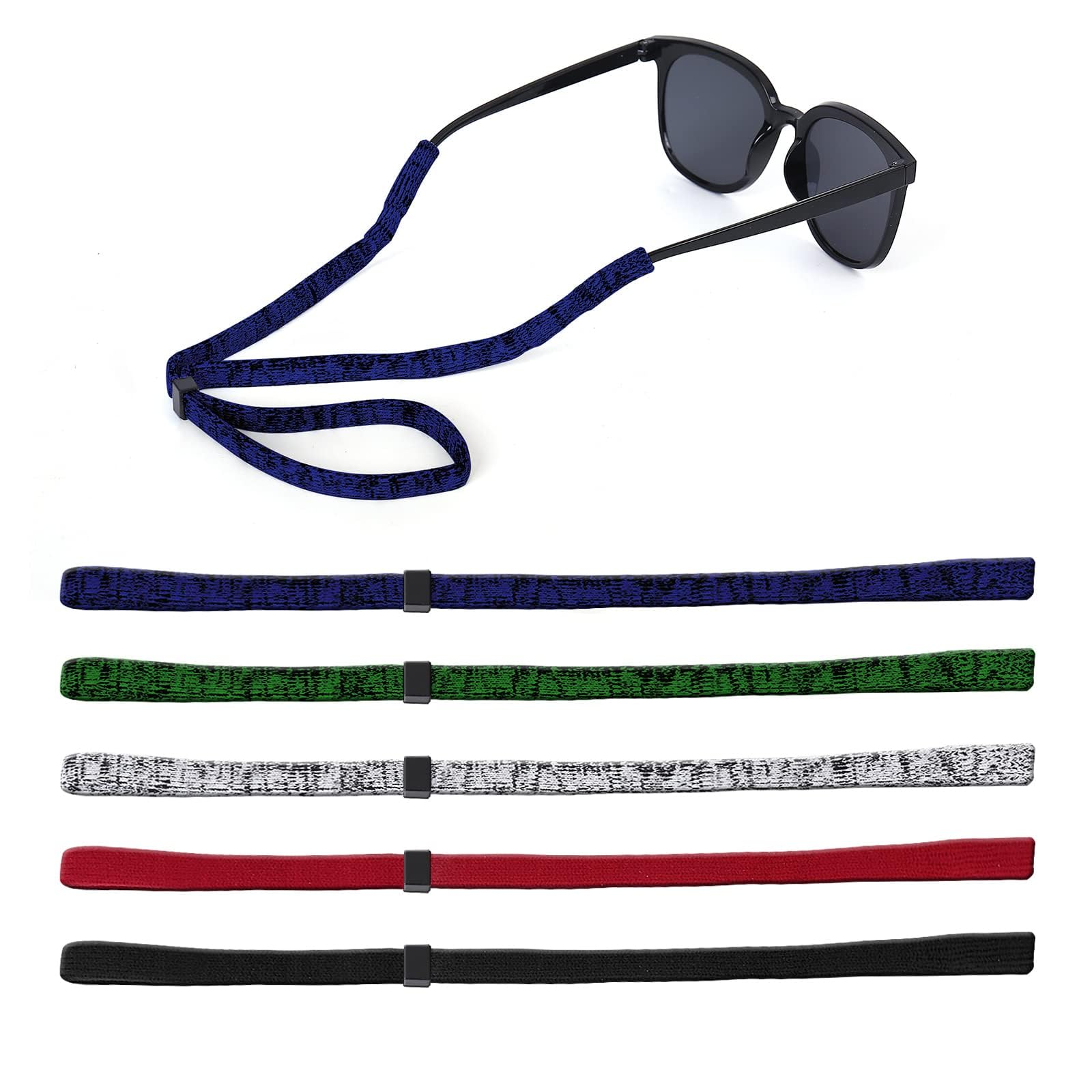 Anticlockwise Elegante y Cómoda Correa Antideslizante para Gafas, Cordón Ajustable para Gafas de Sol Deportivas para Hombres y Mujeres, Banda para Gafas Deportivas con Buena Absorción del Sudor