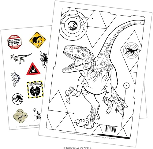 Miniatura 3 de Jurassic World Juego de libros para colorear con pegatinas y carteles (3 libros)