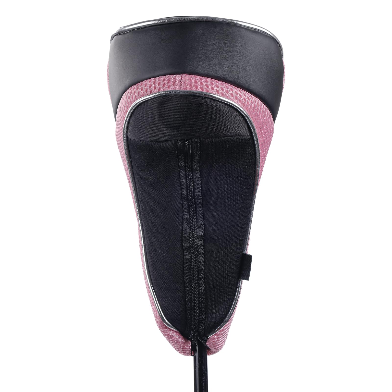 Andux Golfschlägerhauben mit Reißverschluss, 460 cc, Fairwayholz, 3 Stück, Rosa