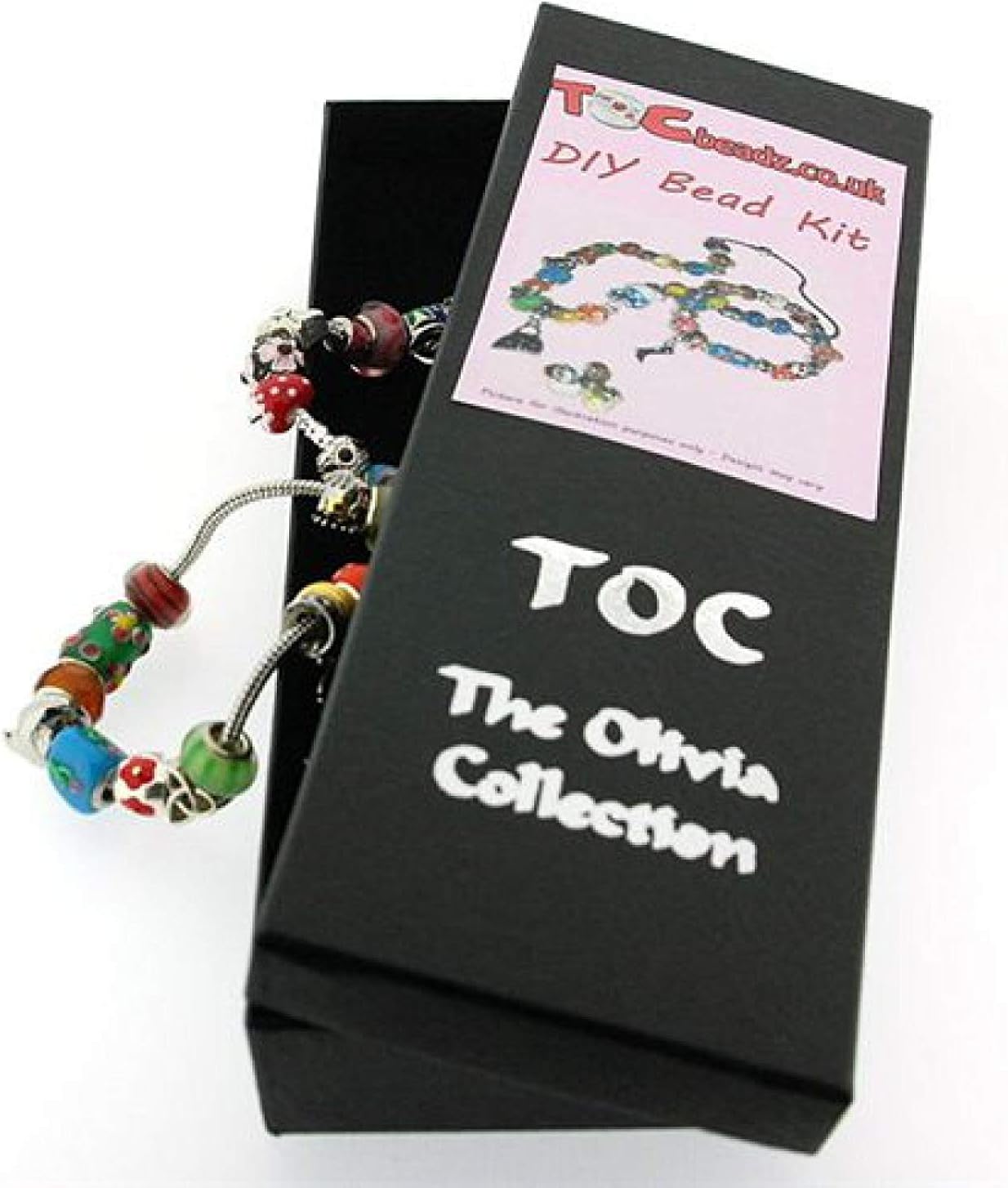 TOC BEADZ D-I-Y Make-Your-Own Bead Necklace and Bracelet Kit Gift Set