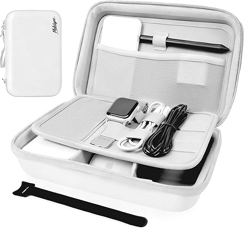 Estuche organizador electrónico de viaje duro para cargadores de banco de energía, cables, unidad flash USB, tarjeta SD, electrónica y mochila,