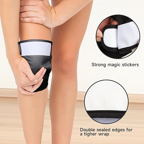 Miniatura 4 de Paquete de aceite de ricino de algodón orgánico para rodilla, 2 piezas, compresa de aceite de ricino para articulaciones de manos, brazos,