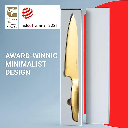 Miniatura 8 de HAST Edition - Cuchillo de chef de 8 pulgadas, totalmente metálico, acero en polvo avanzado, borde ultra afilado, mango ergonómico, diseño moderno