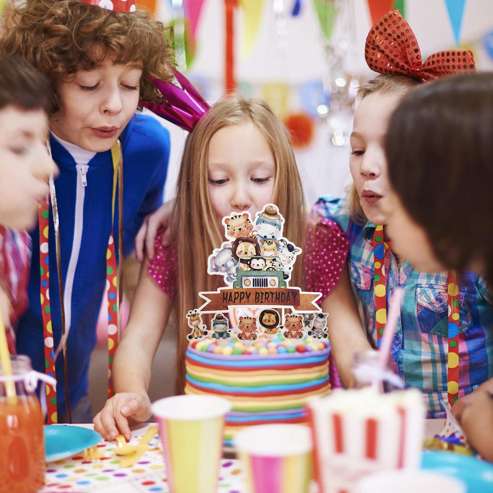 Waldtiere Cake Topper – 5-teilige Kuchen-Deko Für Kindergeburtstag, Dschungel-Party & Torte