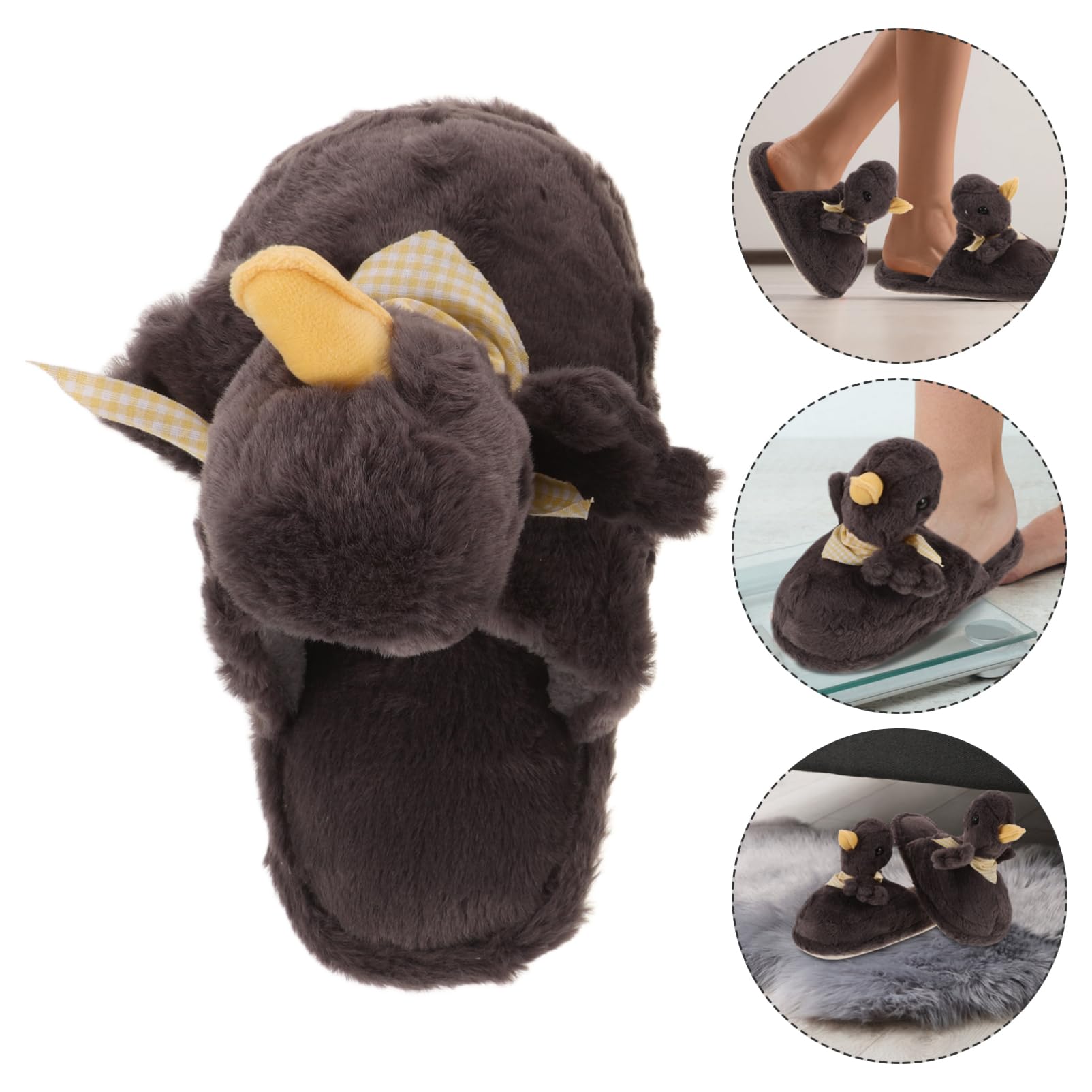 GALPADA Pantoufles D'intérieur de Canard Taille 36-37 en Peluche