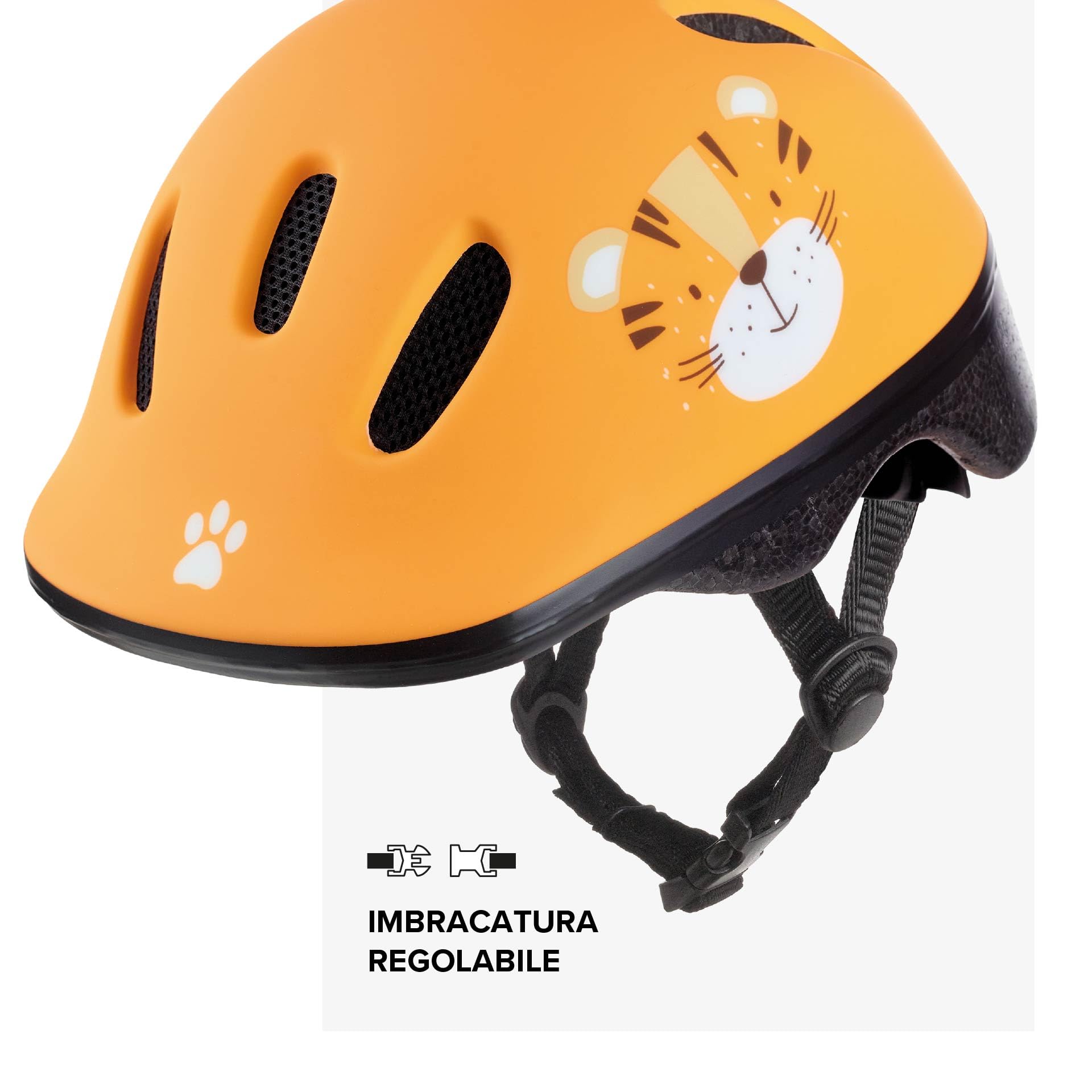 XXS Casco Bebé Polisport AMZ (44-48 cm) - Casco Bambino Leggero 190g Con 6 Prese D’Aria E Rete Anti-Insetti. Casco Da Ciclismo Per Bambino Piccolo, Balance Bike, Triciclo E Seggiolini Anteriori